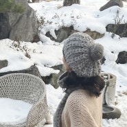 실로이룸 코바늘 뜨기 따뜻한 겨울 목도리 뜨개 퍼프 모자