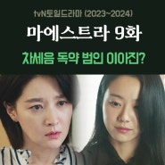 tvN토일드라마 마에스트라 9화 줄거리 리뷰, 쏘스윗 유정재, 차마에 독약 범인 이아진?