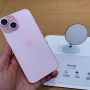 아이폰15 핑크 실물 후기, 플러스 크기 비교