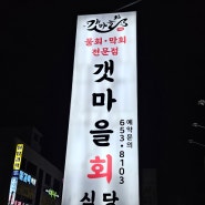 갯마을 회 물회 막회 전문점 진월동 맛집 방문