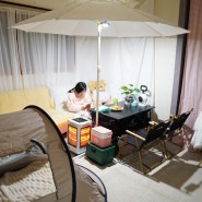 거실 홈캠핑 인테리어와 초보 백패커의 백패킹 장비, 텐트, 배낭, 장소 이야기