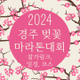 2024 경주벚꽃마라톤대회 신청링크, 일정, 코스, 집결지