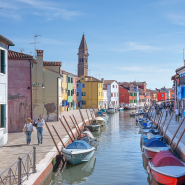 색이 알록달록한 이탈리아 베네치아, 부라노섬