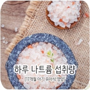 아기 하루 나트륨 섭취량, 17개월 시판 유아식 먹는 기준