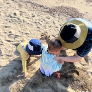 전주 근교 아이랑 바다 캠핑, 노지 캠핑장 있는 모항갯벌해수욕장에서 모래놀이하기