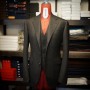 라끼아베 수트 / 도멜 차콜 그레이 네일헤드 3피스 수트 / Dormeuil Charcoal Grey Nailhead 3piece Suit