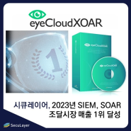 [기사] 시큐레이어, 'eyeCloudXOAR'로 2023년 SIEM, SOAR 조달시장 매출 1위 달성