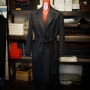 라끼아베 여자 코트 / 콜롬보 다크 네이비 헤비 캐시미어 100% 로브 코트 / Colombo Dark Navy Heavy Cashmere 100% Women Robe Coat