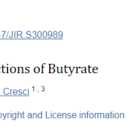 장내미생물의 대사산물인 낙산(Butyrate)의 면역조절기능 정리 논문