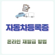 자동차 차량 등록증 온라인으로 발급 빠르게 하는 방법