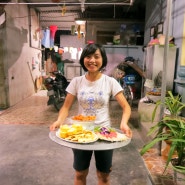 직원 Huong 집에서의 저녁식사