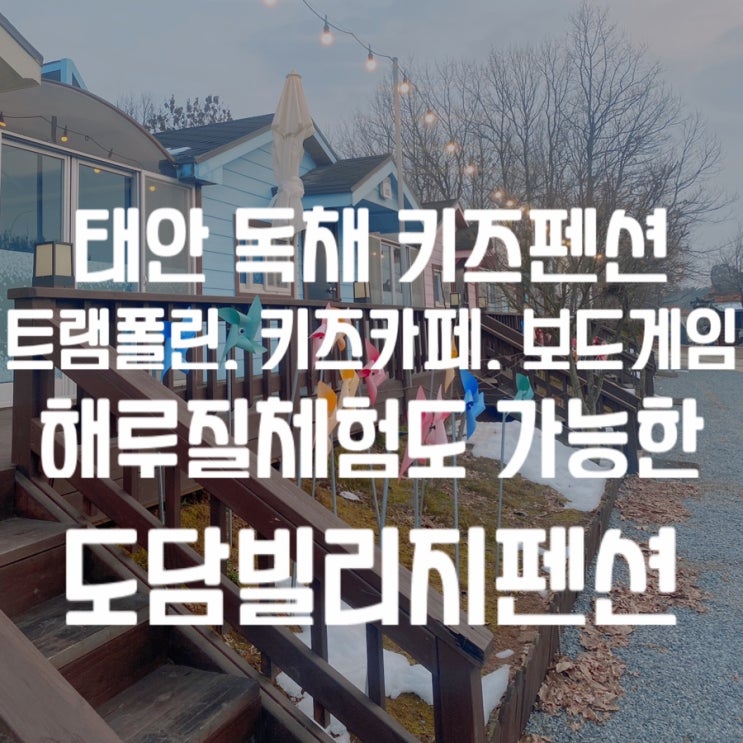 충남 태안 도담빌리지 키즈펜션 놀거리 풍부한 독채 가족펜션