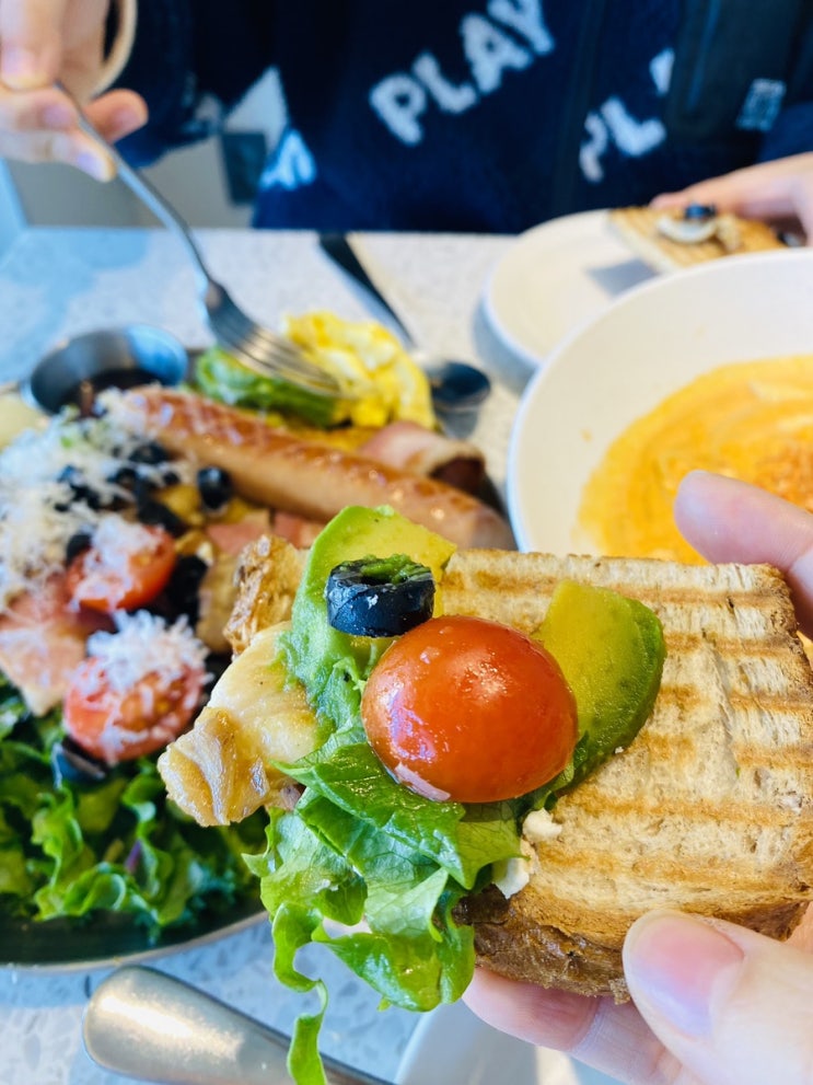 방학 중인 아들과 점심 데이트, 명지 오션시티 브런치빈