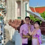 태국 방콕 여행 필수코스 왓아룬 왕궁 전통의상 체험