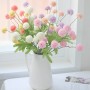 실크플라워 폼폼꽃 조화 미니 알리움 꽃 가지 52cm, 퐁퐁 소국 봄조화