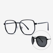 안경과 선글라스를 간편하게 변경하는 클립온 뿔테 선글라스