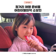 어린이 멀미약 효과 아기 차멀미 소보민 장거리 여행 준비물