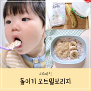 돌아기 오트밀포리지 바나나 토핑 올려 먹는 레시피