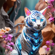 AI 고양이 호랑이 로봇 3D 프롬프트