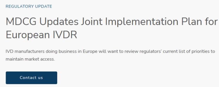 [CE] MDCG Updates Joint Implementation Plan for European IVDR : 네이버 블로그