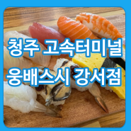 청주 고속버스터미널 맛집 웅배스시 강서점 초밥집 포장 주차, 런치메뉴