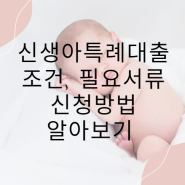 신생아특례대출 조건 및 필요서류 신청방법