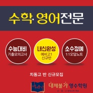 동탄역 )대체불가학원 치동고 신규반 모집
