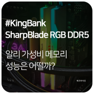 알리 하이닉스 A다이 언락 DDR5 가성비 메모리, KingBank SharpBlade RGB DDR5 6400MHz