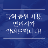 특허 출원 비용, 변리사가 이해하기 쉽게 알려 드립니다!