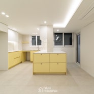 성북구 돈암동 한신한진아파트 49평 인테리어, 버터 베이지 컬러의 상큼함이 현대적이고 간결한 느낌을 주는 밝고 화사한 공간