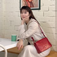여자 연예인 숄더백 : 데누 (DENU) Foo Bag 와인 컬러 ♥