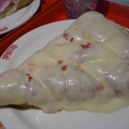 강남역 맛과 양 모두 지킨 한 조각 "스폰티니 피자"