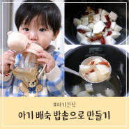 환절기 아기 간식 돌 아기 배숙 전기 밥솥으로 간단하게 만들기