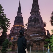 태국여행 세계문화유산 아유타야 유적지 중 폐허가 덜된 불교사원 왓 야이 차이몽콜 포토스팟