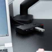 베이직기어 KVM스위치 USB 4포트로 노트북 데스크탑 전환 방법