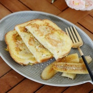 초등아이 간식, 바나나토스트 버터 바나나구이 만드는법