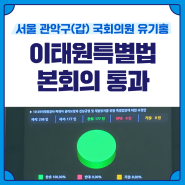 [관악갑 국회의원 유기홍] 이태원특별법 본회의 통과