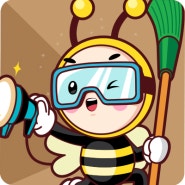 청소업체 꿀벌 캐릭터 제작