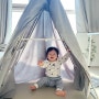 9개월 아기 육아일기 : 할아버지 방문, 미끄럼틀, 텐트 놀이, 후기이유식 준비, 실패한 간식들