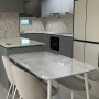 신혼집 식탁 라움에스알 양면 세라믹 테이블 마블그레이 1400 사이즈 34평 후기