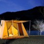 동계 면텐트 스프링바 텐트 형태의 바닥일체형 스카이필드