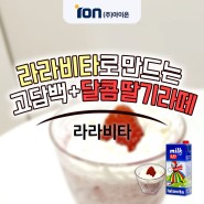 "라라비타" 멸균우유로 만드는 담백하고 상큼한 딸기라떼(feat.카페 안 가도 됨)