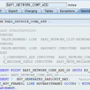 [SAP] BAPI_NETWORK_COMP_ADD 일부필드 업데이트 안되는 경우