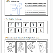 Sound and Shape Worksheet - Firefighter Fred