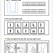 Sound and Shape Worksheet - Lucy Lamp Light