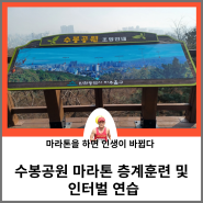 인천 수봉공원 마라톤 층계 훈련 및 인터벌 연습