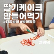 아이와 함께 딸기 케이크 만들기- 초등학생 겨울방학