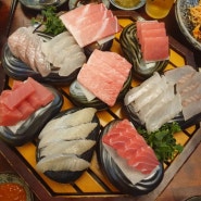 [양산 물금] 물고기자리 :: 사시미 반반(참치회+숙성회) 중자 & 수제비 매운탕