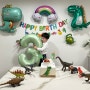 공룡 좋아하는 3살 아기 생일파티 준비. 공룡 파티 풍선