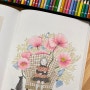 초록담쟁이의 아름다운 날들 <사계절 컬러링북> 색칠하기/파버카스텔 색연필 사용